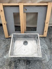 Lavandino da esterno con lavabo, piano e accessori