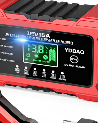 Caricabatteria per Auto 15A 12V per Moto Auto Batt
