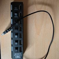 HUB ADATTATORE USB PORTA MULTIPLA USB 7 IN  1