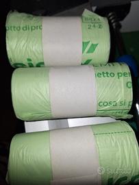 lotto 3 sacchetti umido rifiuti 