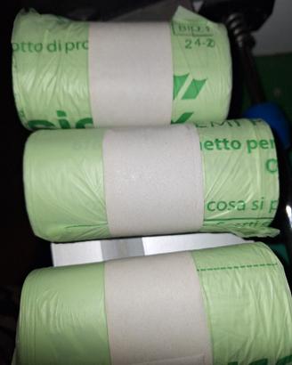 lotto 3 sacchetti umido rifiuti 