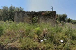 Terreno con uliveto e 2 ruderi vista mare