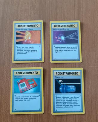 Lotto 4 Carte Allenatore Pokémon Vintage - Pokédex