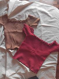 2 top in maglia taglia XS