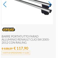 Barre alluminio portatutto Farad