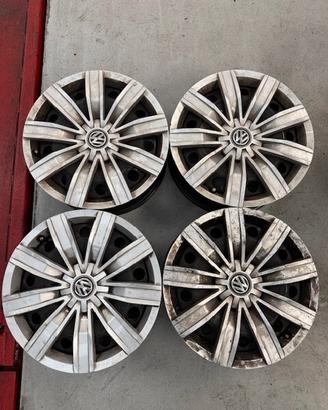 4 Cerchi in Ferro Originali 17 Pollici VW Tiguan c
