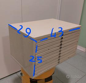 Cassettiera per minuteria in metallo