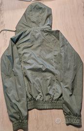 giacca a vento leggera grigia a quadretti "REFREE"