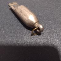 FISCHIETTO A TRILLO ROTONDO IN OTTONE CROMATo