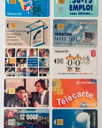 Lotto 20 schede telefoniche Francia Télécarte