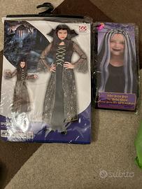 Costume strega halloween carnevale 8/10 anni nuovo