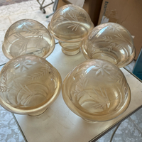 Paralume vintage anni 60 decorazioni a foglia