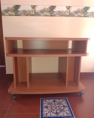 Mobiletto in legno con rotelle