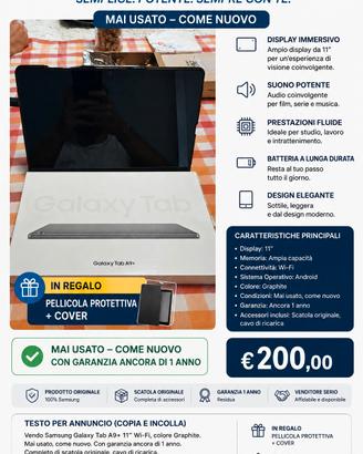 Samsung Galaxy Tab A9+ 11”