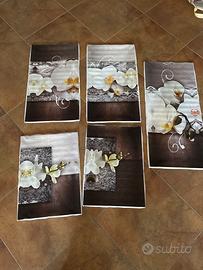 Quadro Tela componibile fantasia floreale