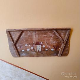 Dipinto su asse di legno artigianale 