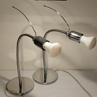 Coppia lampade vintage VESOI acciaio snodato cromo