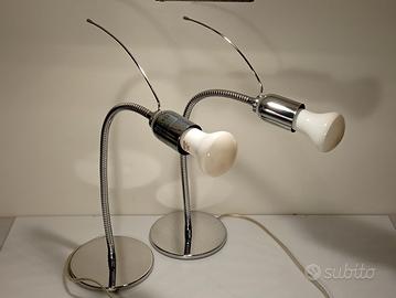 Coppia lampade vintage VESOI acciaio snodato cromo