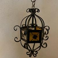 Lampadario ferro battuto