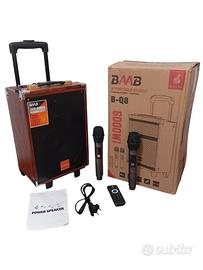 Cassa bluetooth portatile karaoke 6000 watt pmpo 