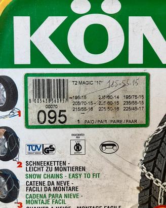 Catene da neve per auto konig T2 magic