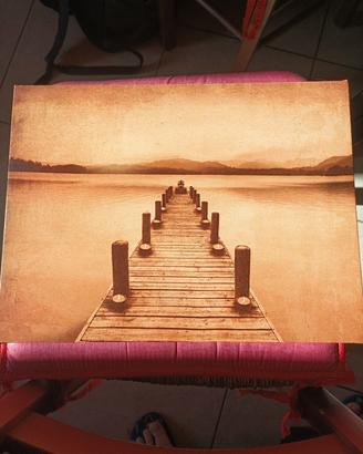 Quadro moderno pontile nel lago