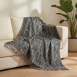 Sciarpa paisley, jacquard, boho, donna