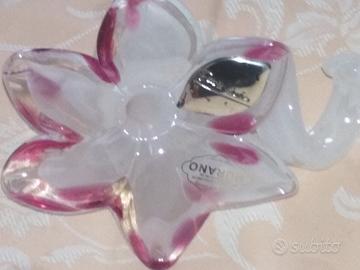 Fiore in  Vetro di Murano, Argento