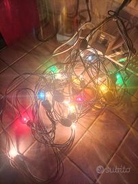 LUCI NATALIZIE 9,5 METRI 18 LAMPADINE MULTICOLORE