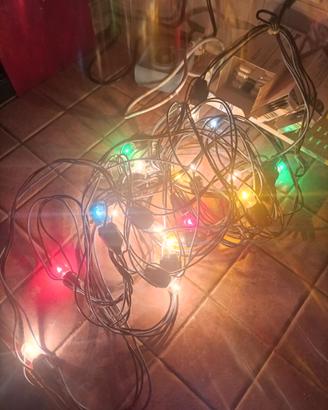 LUCI NATALIZIE 9,5 METRI 18 LAMPADINE MULTICOLORE