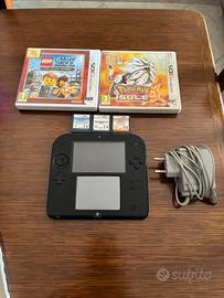 Nintendo 2DS Blu/Nero + Pokémon sole + 3 giochi