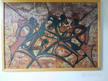 BATIK _  QUADRO CON VETRO E CORNICE