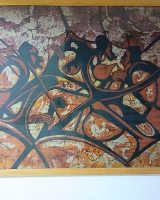 BATIK _  QUADRO CON VETRO E CORNICE