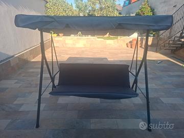 Dondolo da giardino 3 posti con Tettuccio