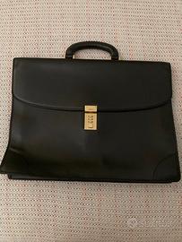 Cartella in pelle nera Valextra