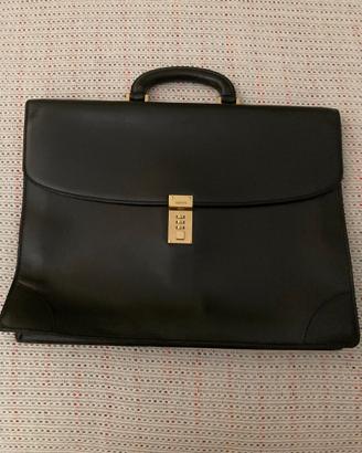 Cartella in pelle nera Valextra