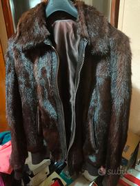 Giubbotto Bomber Vintage in Vera Pelliccia Unisex