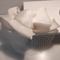 Veletta sposa con fiocco in seta