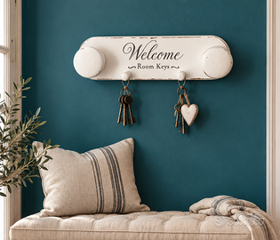 Attaccapanni Portachiavi Shabby Chic Legno