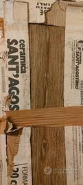 Piastrelle finto parquet  colore noce medio 120x20