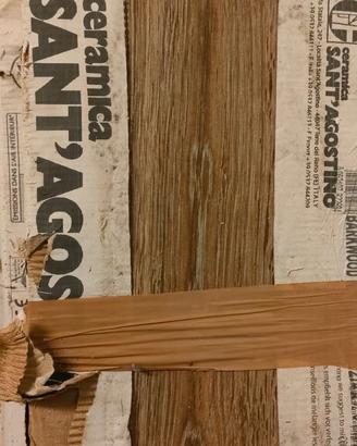 Piastrelle finto parquet  colore noce medio 120x20