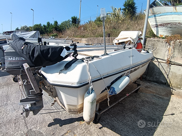 Barca Open 4.30 mt con motore 2 tempi 25cv