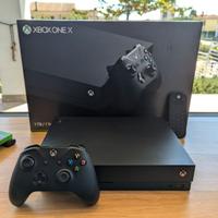 XBOX One X 1TB, confezione originale + accessori