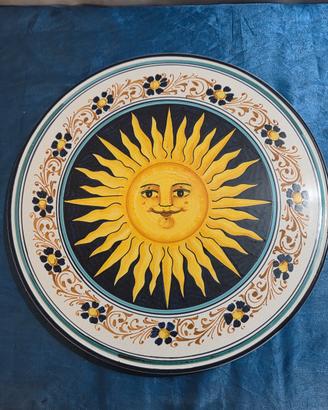 Piatto In Ceramica Castelli 40cm. Dipinto a mano