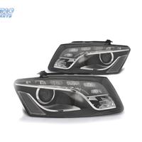 FARI PER AUDI Q5 08-12 LUCE DIURNA DRL FONDO NERO