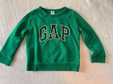Felpa GAP verde bambino 3 anni | Logo frontale