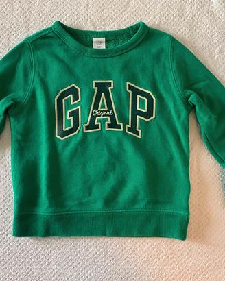 Felpa GAP verde bambino 3 anni | Logo frontale