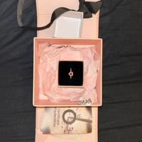 Anello pandora - Cuore rosso montatura argento