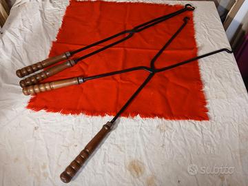 Pinze per legna da camino artigianali in ferro