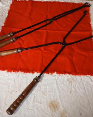 Pinze per legna da camino artigianali in ferro